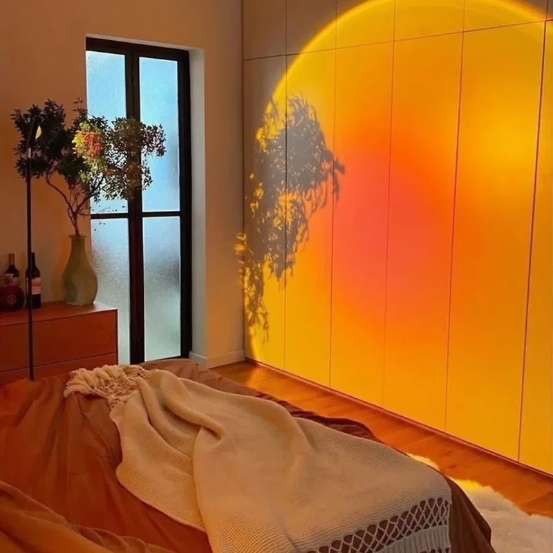 Lâmpada Pôr do Sol RGB – Atmosfera Mágica