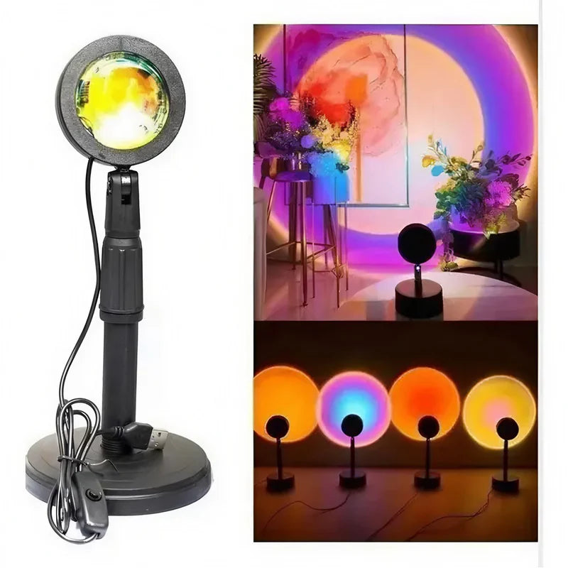 Lâmpada Pôr do Sol RGB – Atmosfera Mágica