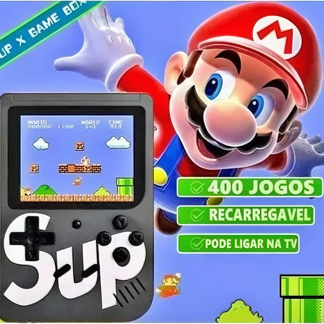 🎮 Mini Game Retrô DuoPlay™ – 400 Jogos Clássicos em 2 Jogadores!