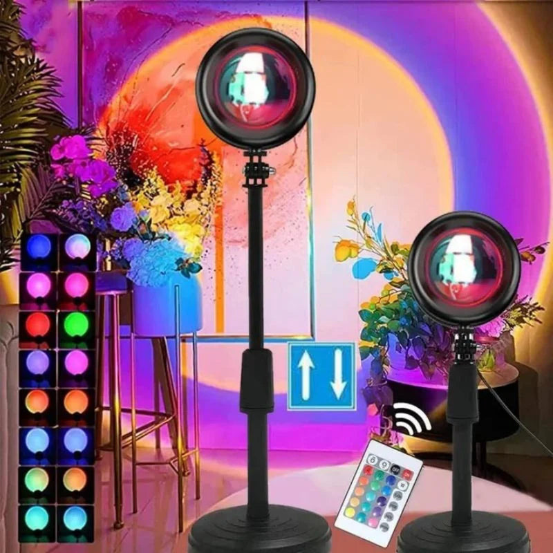 Lâmpada Pôr do Sol RGB – Atmosfera Mágica